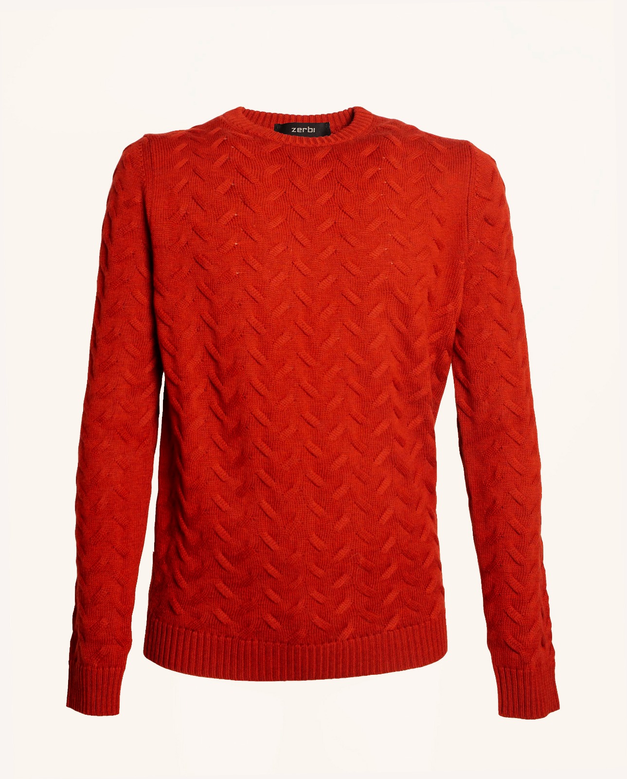 Maglia uomo cashmere seta lavorazione trecce manica lunga navy - 1st  American Cashmere Milano