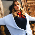 Cardigan in cotone con taschine